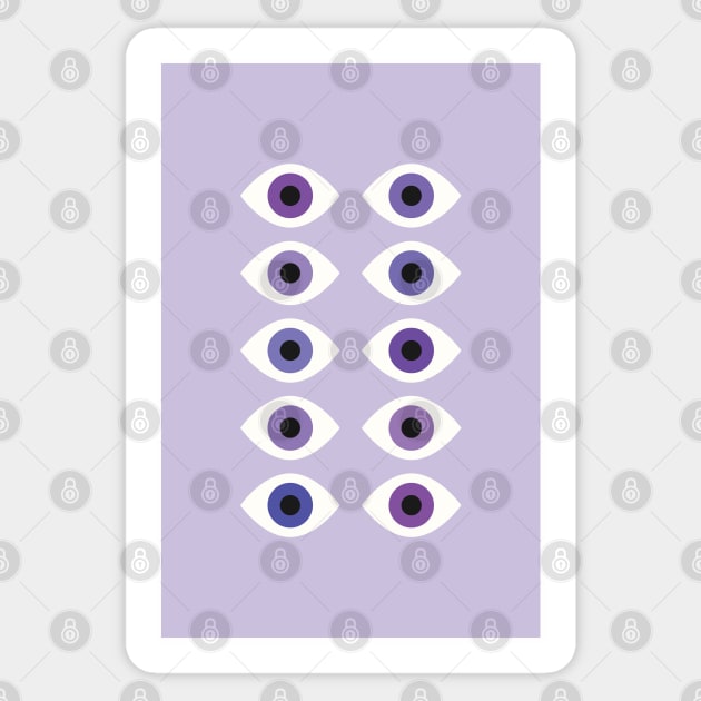 Evil Eye Abstract Retro Purple Gradient Minimalist Modern Art Sticker by mystikwhale